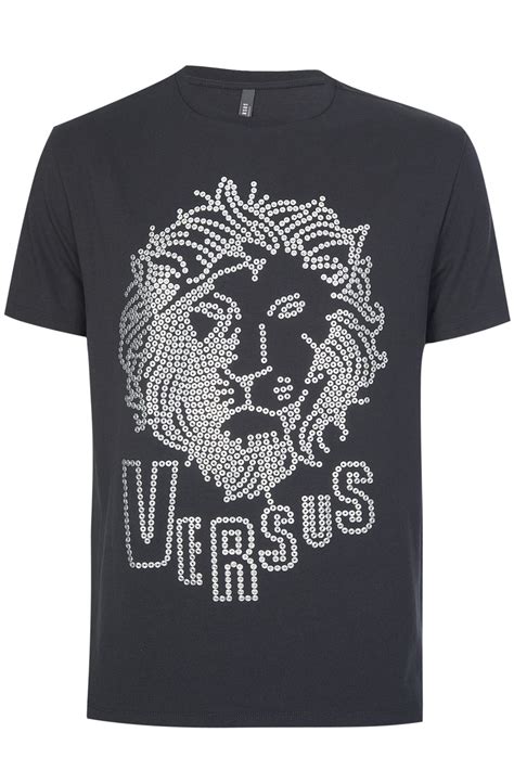 mens versus versace lion shirt|Versace Versus Lion Fade Crewneck T Shirt Black .